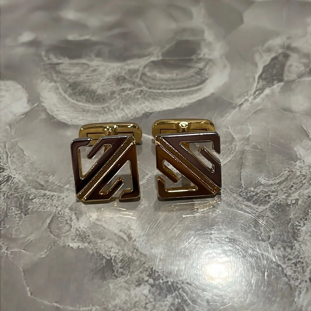 Givenchy two tone square cuff links